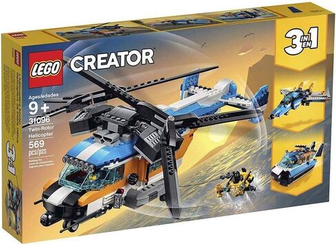 LEGO Creator 3in1 Twin Rotor Helicopter 31096 Building Kit (569 Pieces) in Saudi Arabia