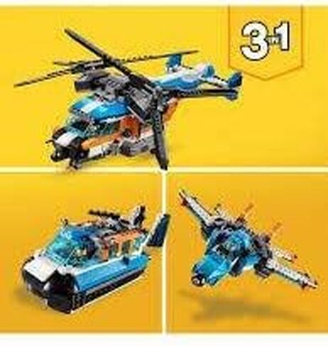 LEGO Creator 3in1 Twin Rotor Helicopter 31096 Building Kit (569 Pieces) in Saudi Arabia