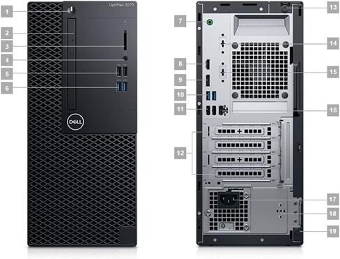 Dell OptiPlex 3070 Desktop Computer - Intel Core i5-9500T - 8GB RAM - 256GB SSD - Micro PC in Saudi Arabia