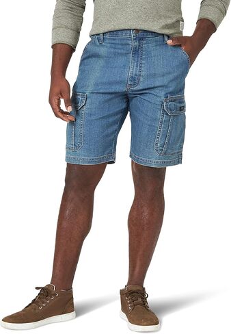 Wrangler Authentics Men’s Big & Tall Classic Relaxed Fit Stretch Cargo Short, dark putty ripstop 50 in Saudi Arabia