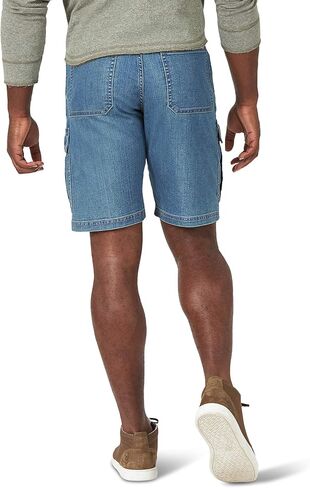 Wrangler Authentics Men’s Big & Tall Classic Relaxed Fit Stretch Cargo Short, dark putty ripstop 50 in Saudi Arabia