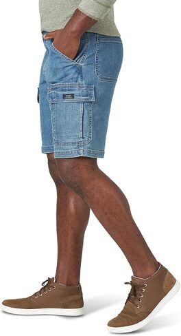 Wrangler Authentics Men’s Big & Tall Classic Relaxed Fit Stretch Cargo Short, dark putty ripstop 50 in Saudi Arabia