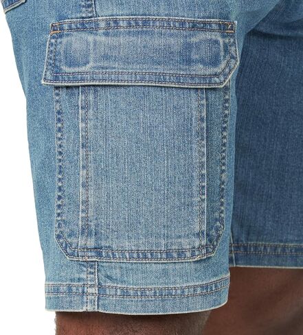 Wrangler Authentics Men’s Big & Tall Classic Relaxed Fit Stretch Cargo Short, dark putty ripstop 50 in Saudi Arabia