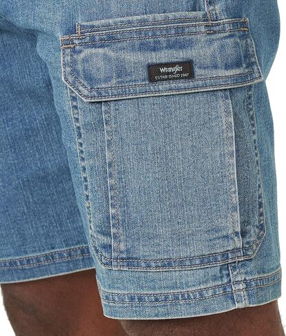 Wrangler Authentics Men’s Big & Tall Classic Relaxed Fit Stretch Cargo Short, dark putty ripstop 50 in Saudi Arabia