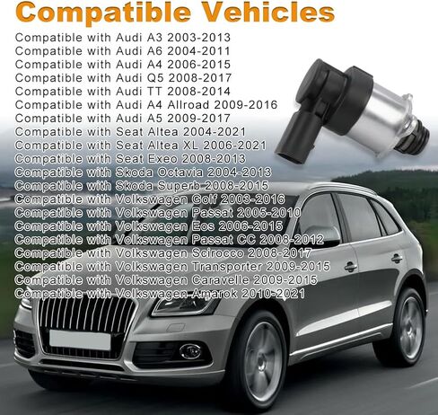 Waterwich Waterwich Fuel Pump Control Lumurator Valve متوافق مع Audi A3 A6 A4 Q5 TT A4 Allroad A5 ، SEAT Altea Exeo ، Skoda Octavia Superb ، Volkswagen Passat 2003-2021 استبدل 0928400706 0928400768 in Saudi Arabia