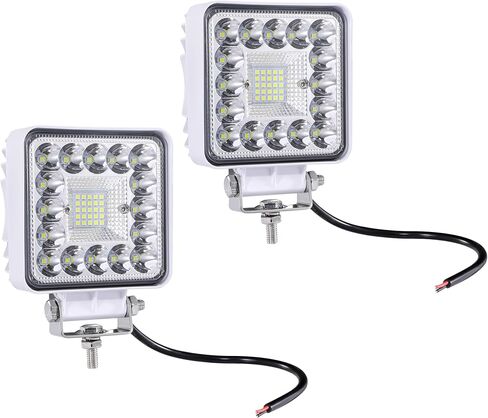 4 بوصات مصابيح LED بحرية لشاحنة القوارب ATV UTV ، 60W LED ضباب يقود أضواء الطريق مع التحرير والسرد بقعة الفيضان ، شريط ضوء مضاد للماء 12V 24V ، شعاع أبيض ، 2 مساءً in Kuwait