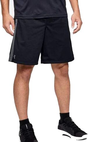 Under Armour Men's UA Tech HeatGear Athletic Mesh Shorts (L, Black) in Saudi Arabia