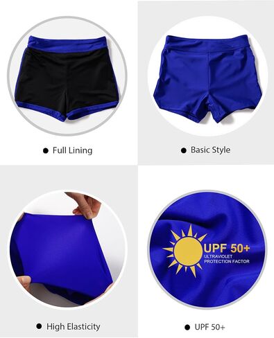 Women's Swim Shorts Tummy Control Bathing Suit Bottoms High Waisted Swimsuit Boyshort Swimwear Board Shorts in Saudi Arabia