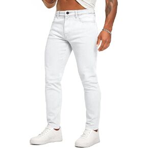 FIILIMER Men's Super Skinny Stretch Tapered Leg Slim Fit Ripped Distressed Jeans in Saudi Arabia