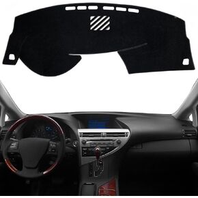 KEYOOG Dashboard Cover Dash Mat Fit for 2015-2010 Le-xus RX, RX270 RX350 RX450h (for Left Hand Drive),Car Dash Board Mat Anti-Glare Carpet,Non-Slip Pad Sunshield Protector (Black)