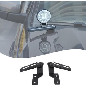Car Hood Hinge Ditch Light Mount Brackets Compatible with Ford Ranger 2015-2022 Truck Hood Pod LED Spotlight Work Light Mounting Bracket Accessorie (Black A)