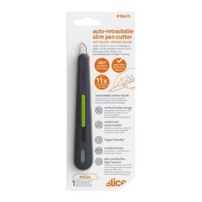 Slice Slim Pen Cutter, 1 Pack, Manual Blade Stays in Position