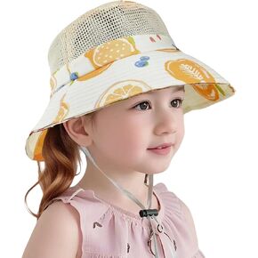 Kid Beach hat Sun Hats Kids Mesh Bucket Hat Foladable Outdoor Hat Wide Brim for Girls Ags 3-8