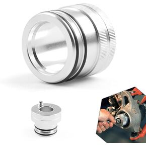 35mm Wheel Bearing Greaser Tool, Aluminum Front Rear Wheel Bearing Greaser O Rings, Compatible with Most of All Polaris UTV and ATV SxS/RZR 900S/ 1000/ PRO XP (Silver)