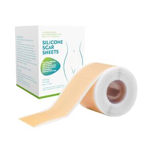 Medical-Grade Silicone Scar Tape Roll | Hypoallergenic & Waterproof Scar Patches for C-Section, Surgery, Burns | Cut-to-Fit Any Size, 24H Adhesion, No Residue | Safe for Sensitive Skin