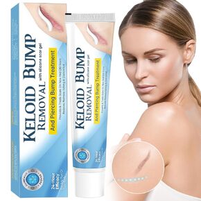 Keloid Bump Removal,Silicone Scar Cream for Scar from Surgical and Burns,Keloid Treatment for Body&Ear Piercings