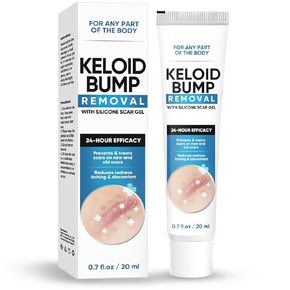 Keloid Bump Removal, Silicone Keloid Scar Removal Cream, Keloid Scar Treatment for Face & Body, Advanced Silicone, 0.7 Fl Oz