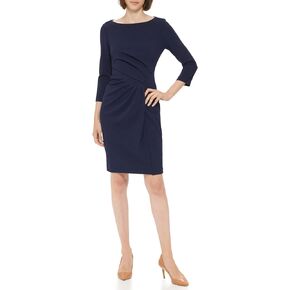 Calvin Klein Long Sleeve Pleated Waist Dress in Kuwait