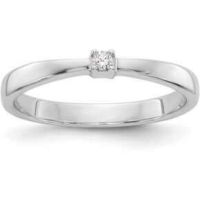 Sonia Jewels Real 925 Sterling Silver .03ct. فرقة خاتم الماس