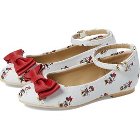 Janie and Jack Girl's Minnie Mouse Bow Flat (Toddler/Little Kid/Big Kid) Multicolor 4 Big Kid M