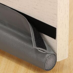 uxcell 37" Door Draft Stopper, Under Door Draft Blocker, Adhesive Soundproof Door Bottom Seal, Weather Stripping Door Sweep for Bottom of Doors, Brown