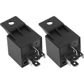 2 Pcs Automotive 5 Pins Multi-Purpose Relay for BMW 2800 1968-1974 Normal Open Mini Relay No.311906061 12V 30/40A Black
