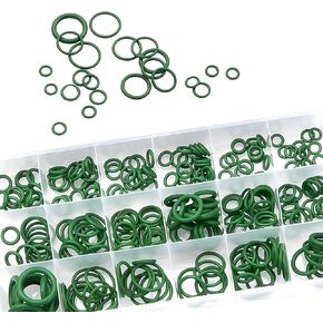 Pack-270 Automotive Air Conditioning Compressor Seal Ring, 18 Specifications O-Type Rubber Ring Assortment Set with Storage Box, Multi-Function Bearing Pump O-Ring, Universal for Cars (Green)