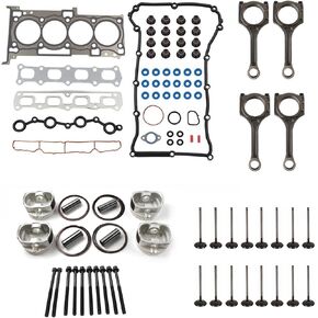 2.4L Engine Overhaul Rebuild Kit w/Connecting Rod Pistons Fits for Chrysler 200/ Sebring, Dodge Avenger/Caliber/Journey, Jeep Compass/Patriot ED3 2.0/2.4L OE HS26332PT HS26332PT-1 HS26360PT