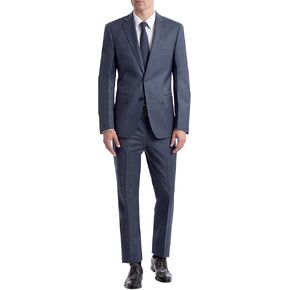 Calvin Klein Men's Slim Fit Suit Separates, Medium Blue Sharkskin, 34W x 32L in Saudi Arabia