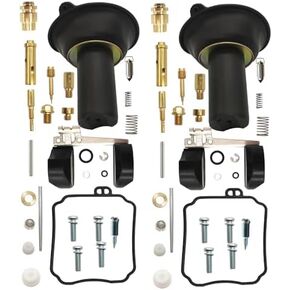 2-Pack Carb Rebuild Kits Carburetor Repair Kit Float Plunger Diaphragm Replacement for Yamaha XVS650 V Star 650 1998-2016