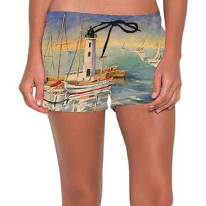 visesunny Women Summer Floral Beach Boardshorts with Pockets Swim Trunks Quick Dry Sports Summer Bottom