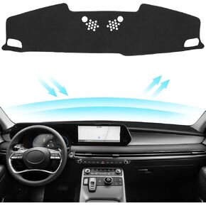 Black Dashboard Dash Board Cover Mat Carpet for Hyundai Palisade 2020-2025 Accessories Dash Cover Flannel Material Dash Mat Sunshade