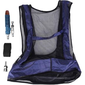 Air Vest Cooling Waistcoat, Blue Cooling Air Jacket Vest Cool, Welding Steel Air Conditioning Cooling Vests, Adjustable Air Conditioner Vests for High Temperature Working