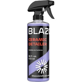 Ceramic Detailer Spray Coating- Extreme Water Beading, Incredible Shine & Surface Protection- Glossy Ceramic Clear Coat Paint Sealant- Cars, Trucks, Motorcycles, RVs, Boats & More- 16 fl oz