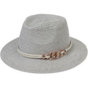 Women’s Palm Beach Fedora with Petite Sanibel Style UPF 50+, Chin Strap,Packable, Adjustable Size
