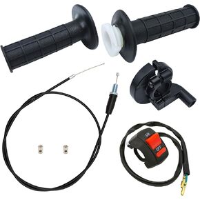 Strongthium 22mm 7/8" 50inch Mini Bike Throttle Cable Kit Handle Grips for ATV Quad Coleman Powersports 196cc 212cc CT200U CT200U-EX Baja Mb165 Mb200 SSR125 CRF50 Pit Dirt Bike