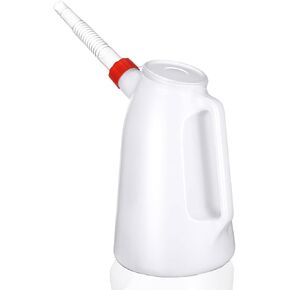 1 Pack 1.2 Quart/1.2L Oil Measuring Container Automotive, Engine Oil Measuring Container, Oil Jug Automotive with Lid for Water, Gasoline, Coolant, Transmission, Engine Oil
