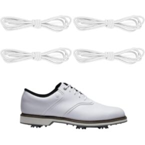 2 Pairs Waxed Golf Shoelaces for FootJoy Shoes, 3/32"(2.5mm) Oxford Thin Dress Shoe Laces Replacement Strings