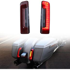 LED Rear Light Fender Saddlebag Taillight for Road Glide Street Glide, Red Lenses Side Auxiliary Turn Signal DRL Break Filler Panel Lamp for Harley Road Glide Street Glide 2024-2025,CVO 2023-2025