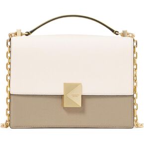 kate spade new york Deco Colorblocked Pebbled Leather Chain Shoulder, Tigers Eye Multi