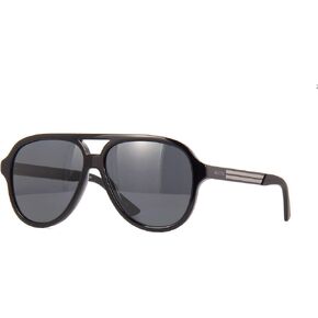 Gucci Mens UV Protection Retro Aviator Sunglasses Black 59mm in Saudi Arabia