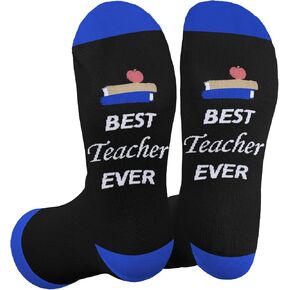 Teacher Appreciation Gifts End of Year Retirement Teachers Day Graduation Socks Best Teacher Ever Gift for Women Men