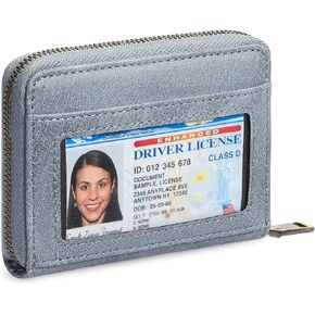 حامل بطاقة الائتمان Falan Mule محفظة RFID حظر الجلود محفظة صغيرة للنساء مع المعصم
