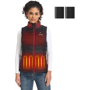 ORORO Women's Heated Vest (Black, M) and Extra Battery