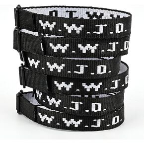 6PCS WWJD Bracelet Pack for Women Men, Christian Jesus Wristbands, Adjustable WWJD Bracelets Bulk What Would Jesus Do Bracelet