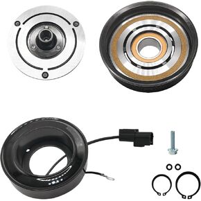 A/C Compressor Clutch Assembly Kit Plate Pulley Bearing Coil 977012D600 Replacement for 2006-2009 Hyundai Sonata 4 CYL 2.4L, AC Air Conditioning Compressor Clutch Coil Auto Repair Kit