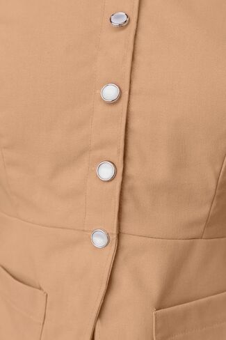 Summer Blazer Suit Vest for Women Business Casual Sleeveless Button Down V Neck Tops Trendy 2025 Waistcoat in Saudi Arabia