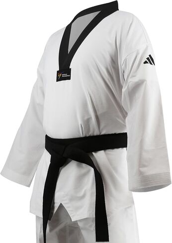 adidas Champion II Taekwondo Dobok Uniform with Black V Neck in Saudi Arabia