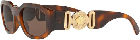 Versace VE 4361 521773 Havana Plastic Geometric Sunglasses Brown Lens in Kuwait
