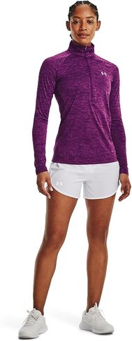 Under Armour Women's Standard Tech Twist ½ Zip Long Sleeve Pullover, (514) Rivalry/Strobe/Metallic Silver, Medium in Saudi Arabia